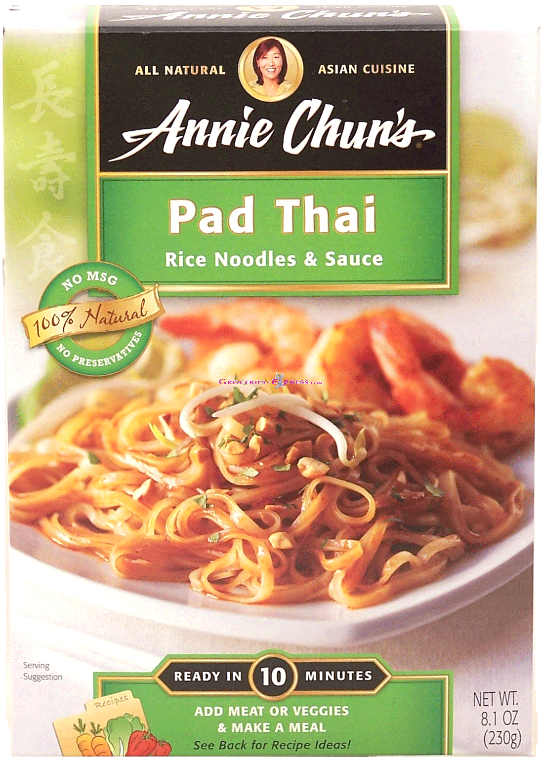 Annie Chun's&nbsp;&nbsp;pad thai rice noodles & sauce, add meat or veggies to make a meal Full-Size Picture